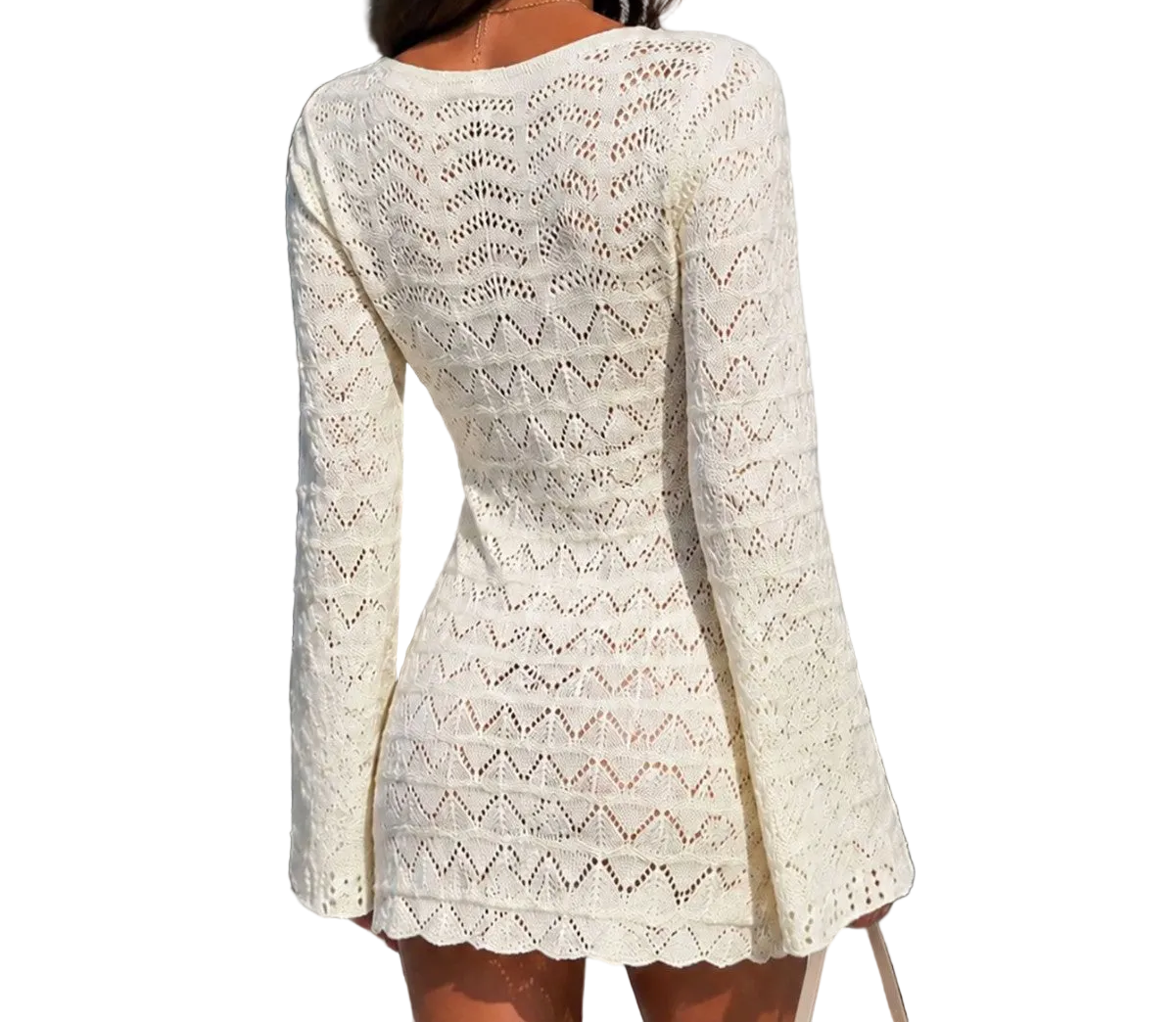Long-sleeve Slim-fit Short Dress